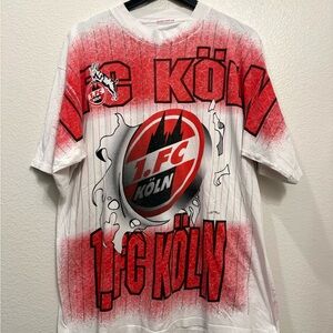 90s Nutmeg Koln FC Breakthrough AOP Men’s Soccer Club T-shirt XL 23x29